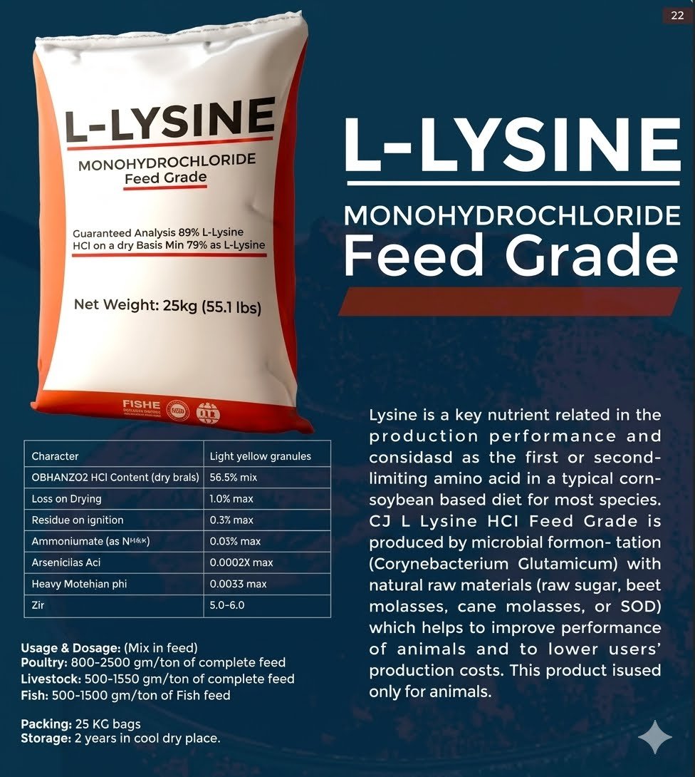L-Lysine Monohydrochloride Feed Grade